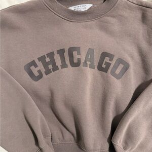 Chicago oversize crop hoodie